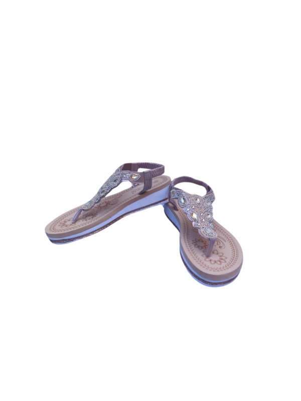 Sandalias de Plataforma Esclava Rose Golden con Diamantes – Brilla en Cada Paso